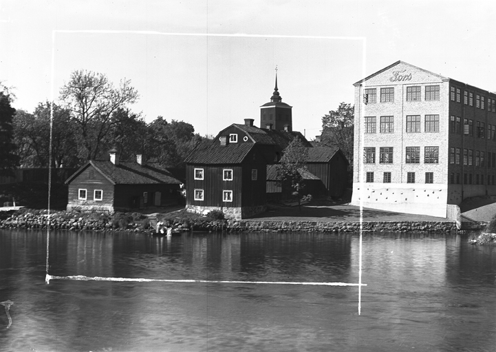 Gamla hus vid Fors. Fototid: 1925.