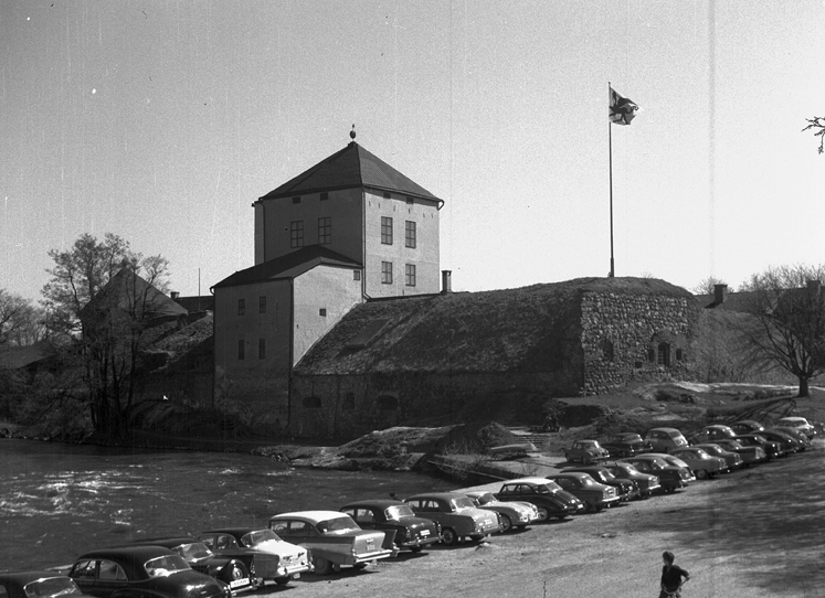 Vy över Nyköpingshus. Fototid: 1942-1968.