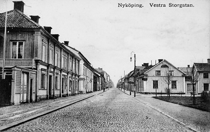 Nyköping. Vestra Storgatan. (Västra Storgatan, ...