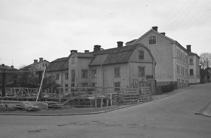 Hörnet Kungsgatan-Brunnsgatan. Fototid: 1938.