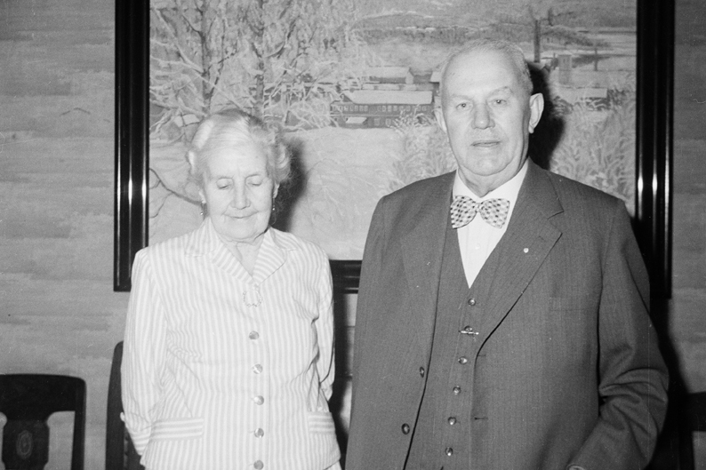 Anders Jurell, Rådman, med fru. Fototid: 1959.