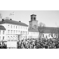 NKBFA DS1935 -
Första Maj, Nyköping. Samling på Stora Torget.