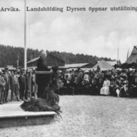 178400 009446 - Utställning, Arvika 1911, öppnas