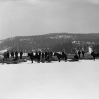 178400 000449 - Timmerdrivning på sjön Racken, vintern 1917