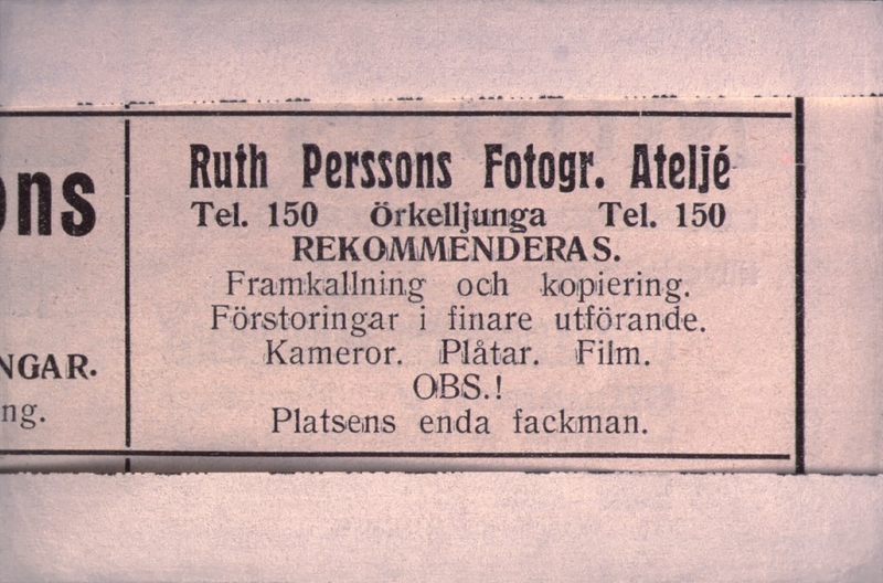Ruth Perssons Fotogr. Ateljé