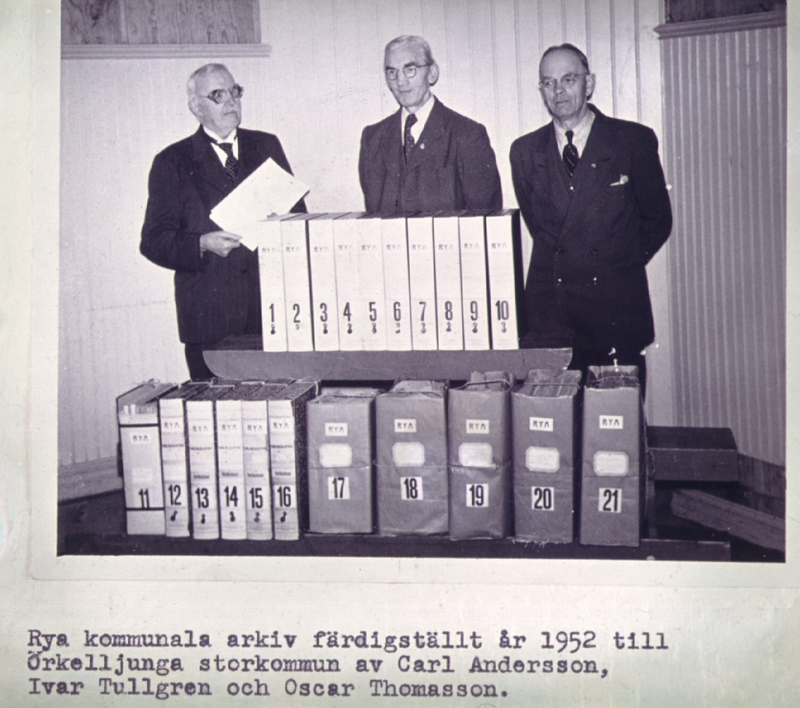 Rya kommunala arkiv färdigställt år 1952 till Ö...