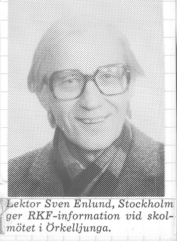 Lektor Sven Enlund, Stockholm ger RKF-informati...