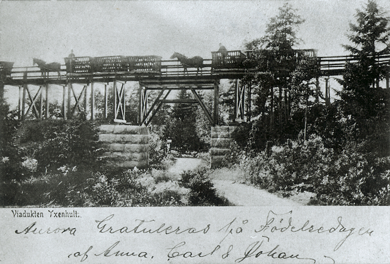 Viadukt över Höjaltsvägen i Yxenhult. Transport...