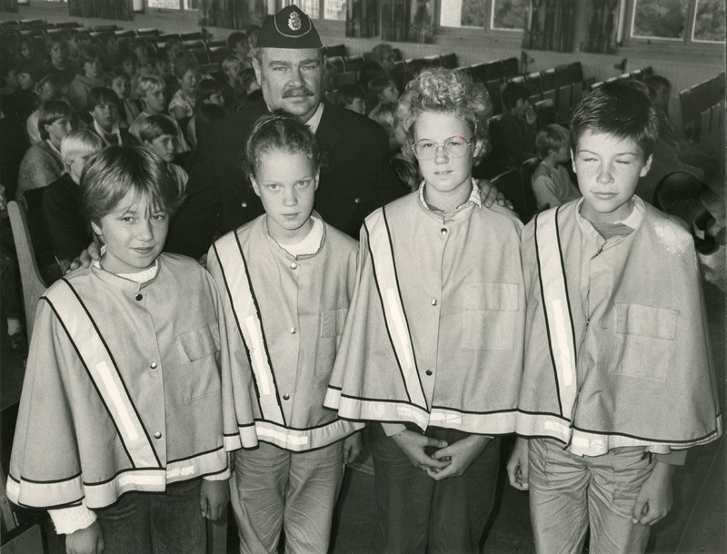 Skolpoliser i Örkelljunga 1984.