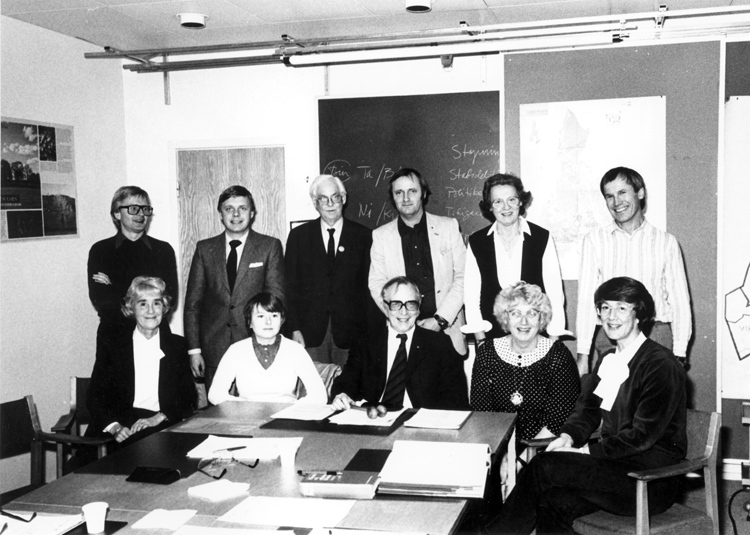 Hälsovårdsnämnden 1980-1982. Gruppbild.