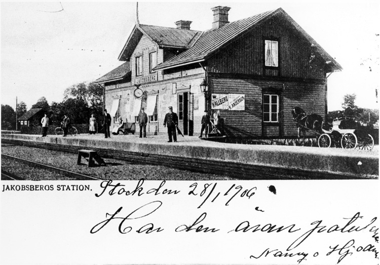 Jakobsbergs järnvägsstation. Stationsinspektor ...