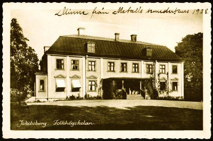 Jakobsbergs gård, senare Jakobsbergs Folkhögskola.
