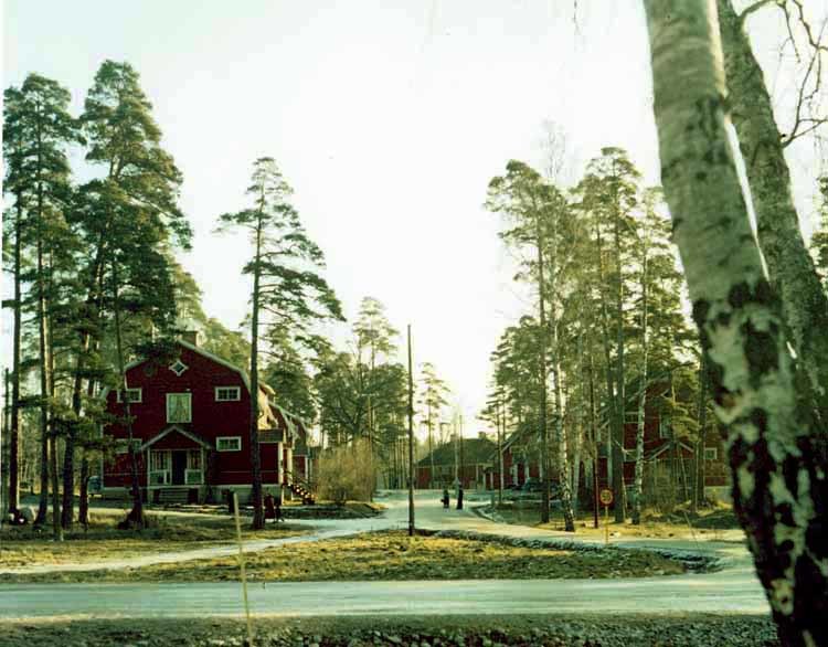 Kallhälls centrum. Dahlérusvägen i förgrunden (...