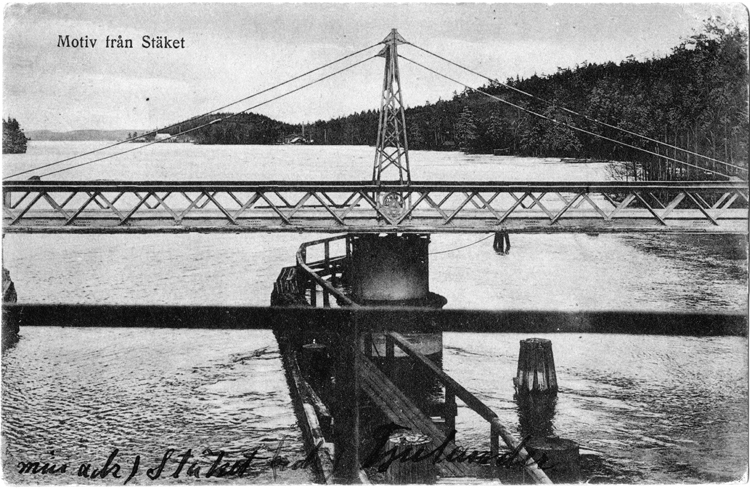 Landsvägsbron sedd från järnvägsbron (1864 års ...
