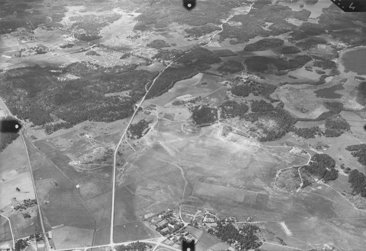 Flygfoto över Barkarbyfältet