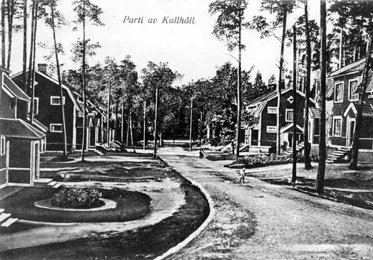 Arbetarbostäderna i Kallhälls centrum. 