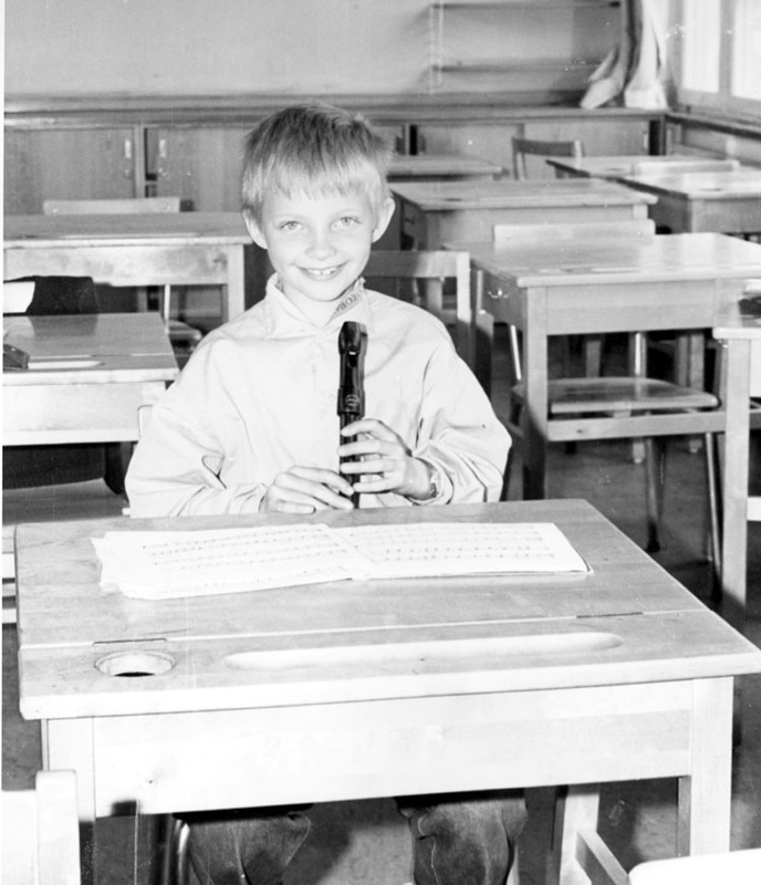 Musikskolan. Lektion i Skälby, våren 1965