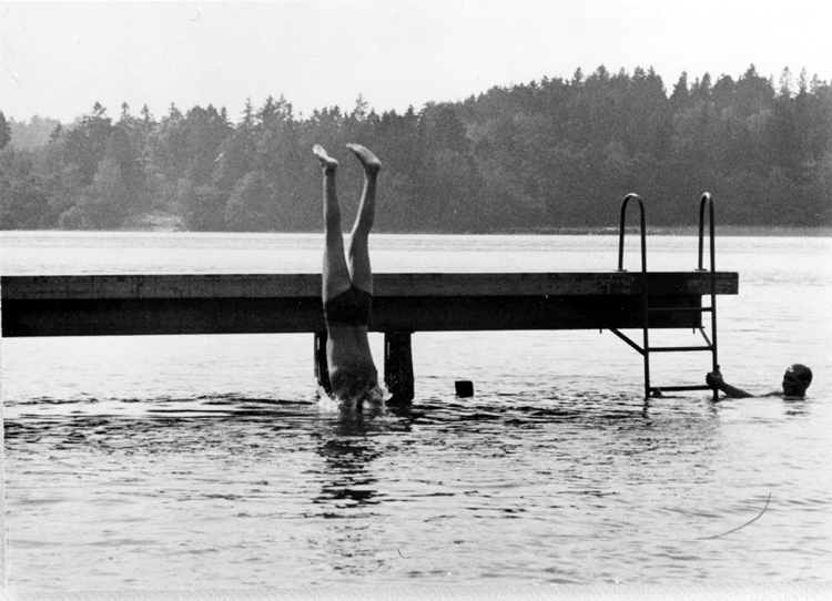 Görvälnsbadet, Jakobsberg. 1965 kompletterades ...