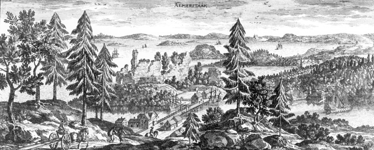 Kopparstick av A Perelle 1670-74. Ingår i Erik ...