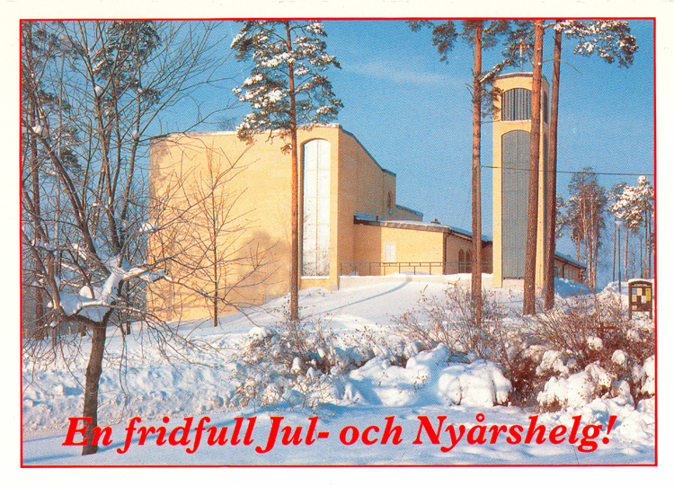 S:t Lukas kyrka, Kallhäll. Jul- och Nyårskort. ...