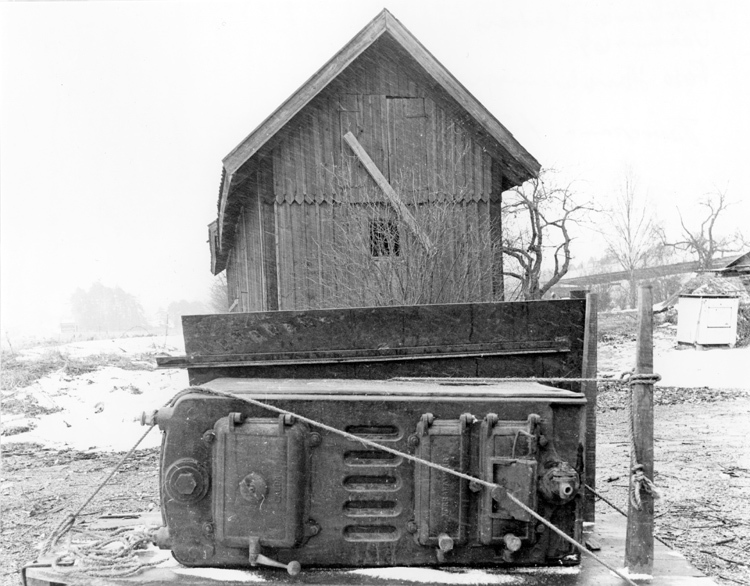 Barkarby järnvägsstation. Värmepannan från 1922...