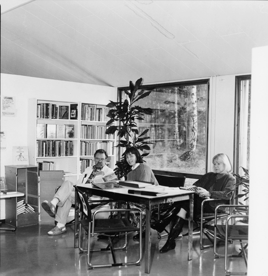 Arbetsplatsbibliotek vid Kodak. 