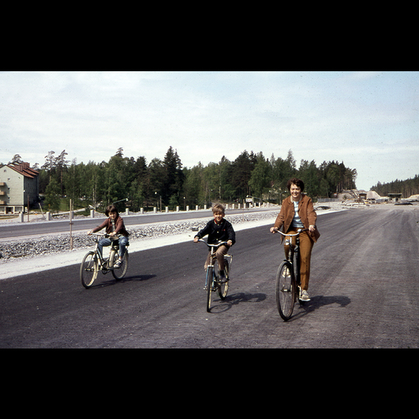 JkB-ML001 - Motorvägen innan invigning vid Trehörningen i Kallhäll