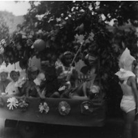 002292 - Karnevalståg med blomstervagn