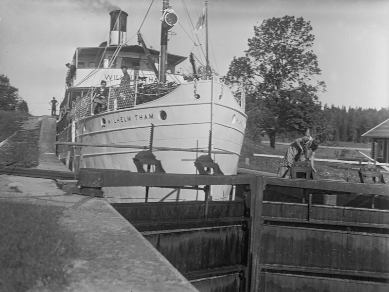 Wilhelm Tham på Göta kanal.