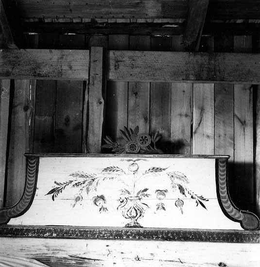 Olof Olofsson. Detalj av Gustaviansk säng. Av B...
