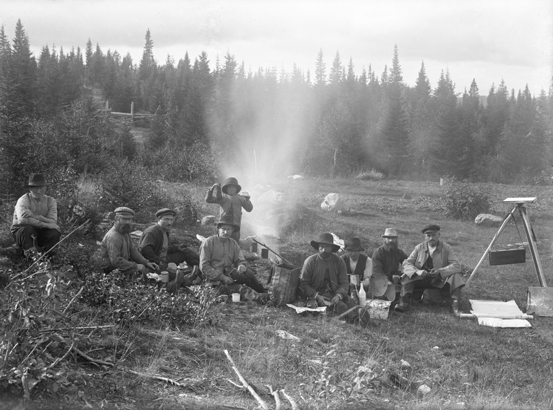 Avvitringen i Häggås 1917. Fotografiet taget på...