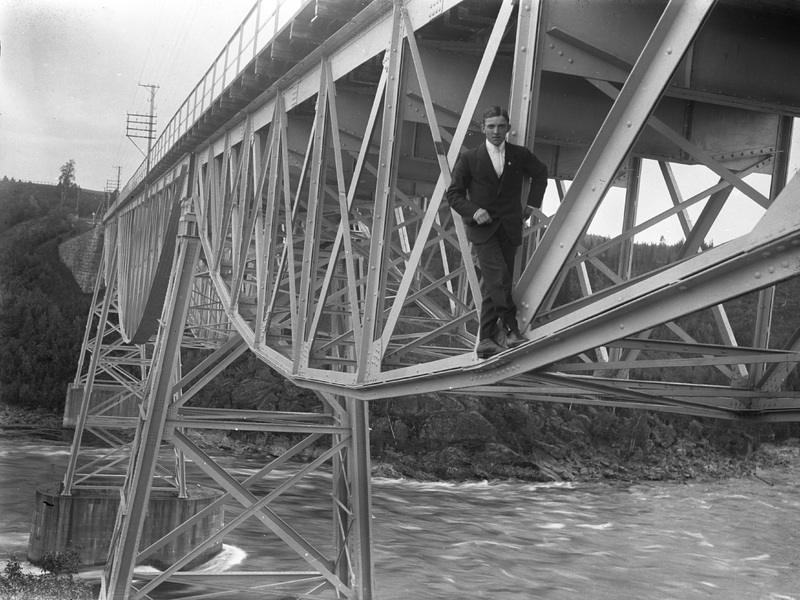 Edvin Norman under Degerö bron juni 1921