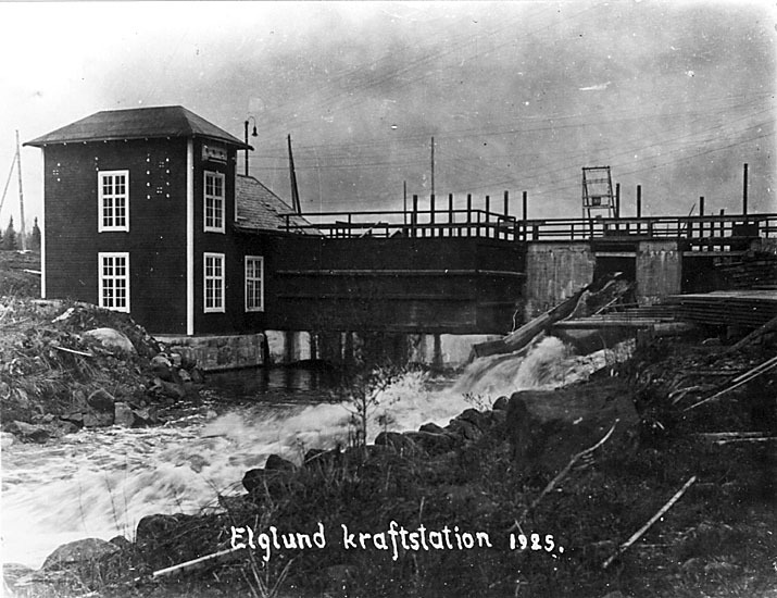 Älglunds kraftstation, 1925.