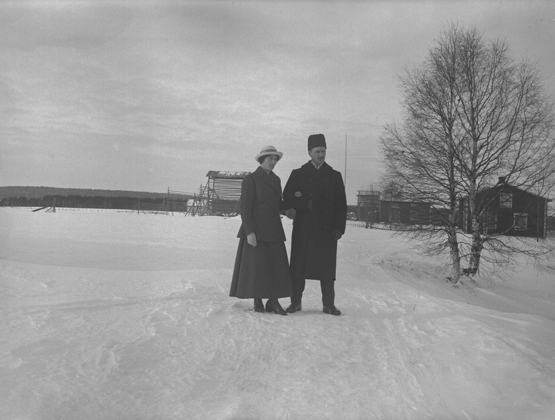 Naema och Verner Sundström. Sunnanå omkring 191...