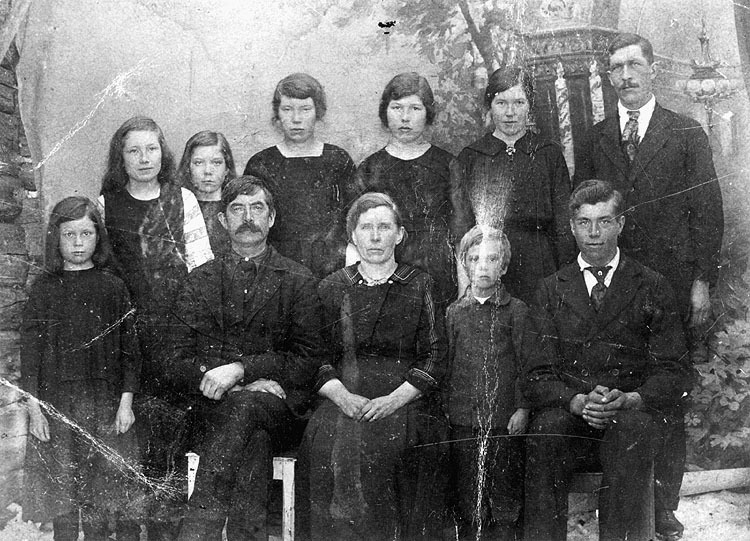 Otto Grundströms familj år 1921.