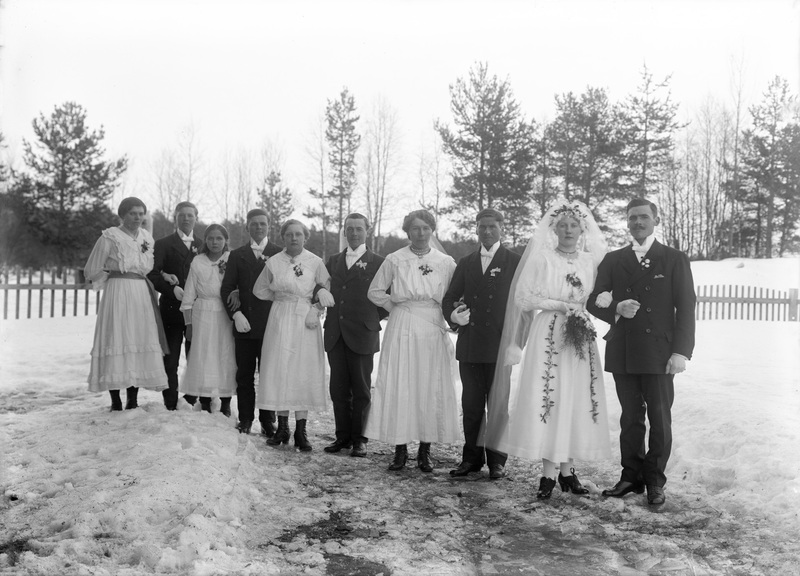 Bröllopsbild påsken 1919.
