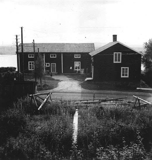 Östra Örträsk. Königssons gård från öster med d...