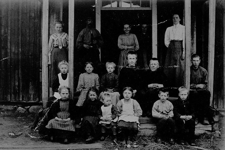 Skolan i Nordanås, omkring 1911. Skolan hölls i...