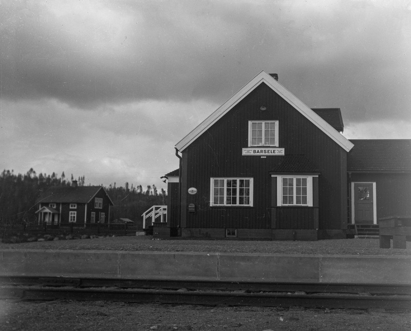 Stationshuset i Barsele som nybyggt.