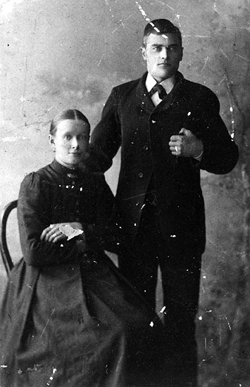 Anders Alenius med hustru Sara Johanna. Familje...