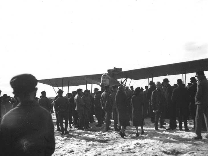 Flygplan på besök 1920-talet.