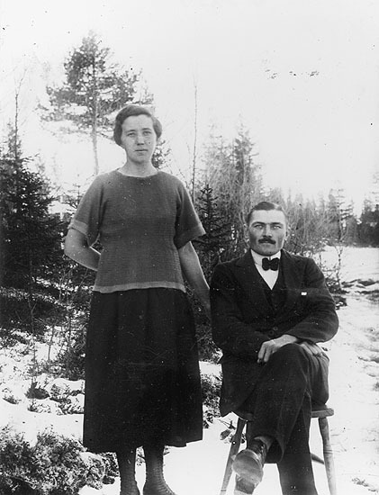 Axel Öberg och Elina, född Holmgren.