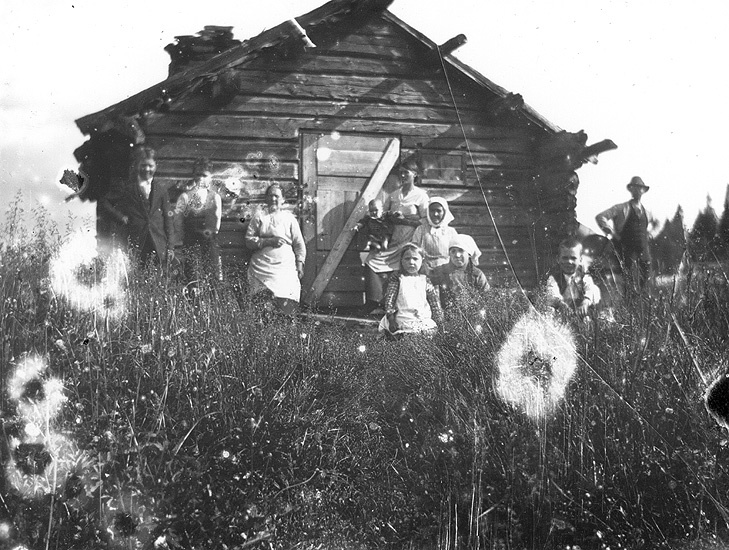 Fäbodstuga Arksjö, omkring 1920.