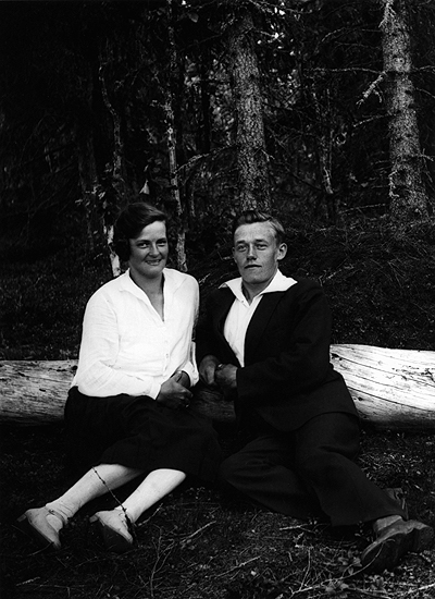 Dagny Bergkvist och Hugo Edlund, sedan äkta makar.