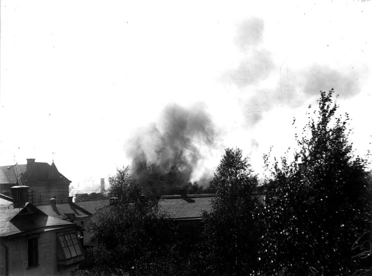 Branden i Edgrens fastighet, 1920-talet.