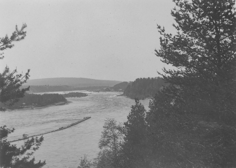Ume älv vid Baggböle? Aug 1900.