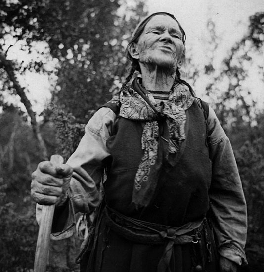 Samekvinnan Lill Stina, Vardofjäll. Foto 1939.