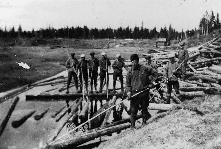 Flottare i Balån, 1930- talet.