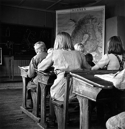 Klass 4 i Skansholm, 1945.