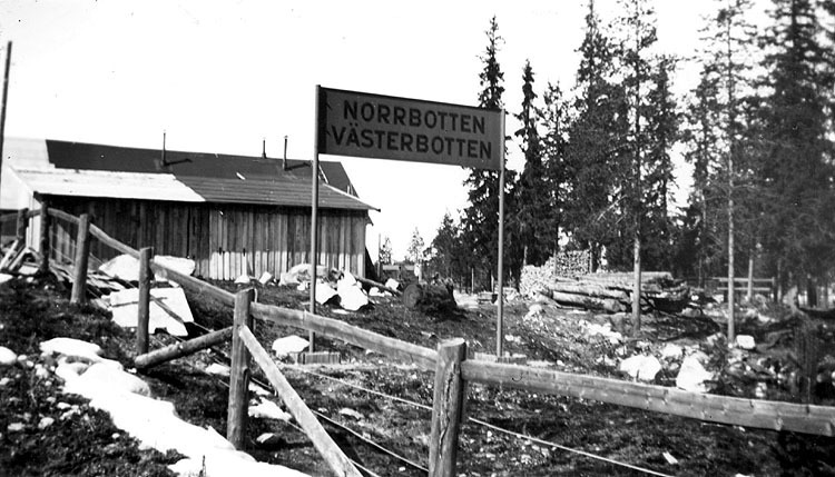 Gränsen mellan Norrbotten-Västerbotten år 1939.